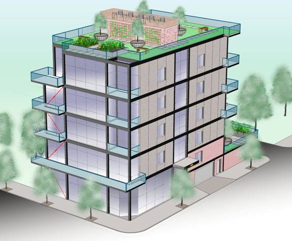 5-Story Apartment Building Floor Plans